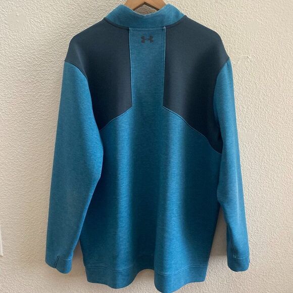 Under Armour Golf UA Storm Cold Gear 1/4 Zip Pullover Sweatshirt Jacket Blue 2XL - Picture 5 of 5